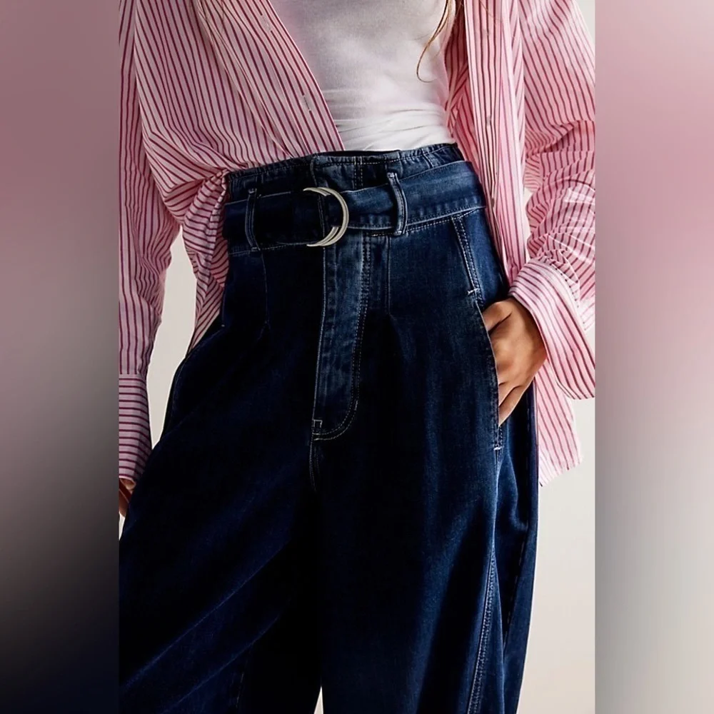 FREE PEOPLE We The Free The Amsterdam High-Rise Barrel Jeans